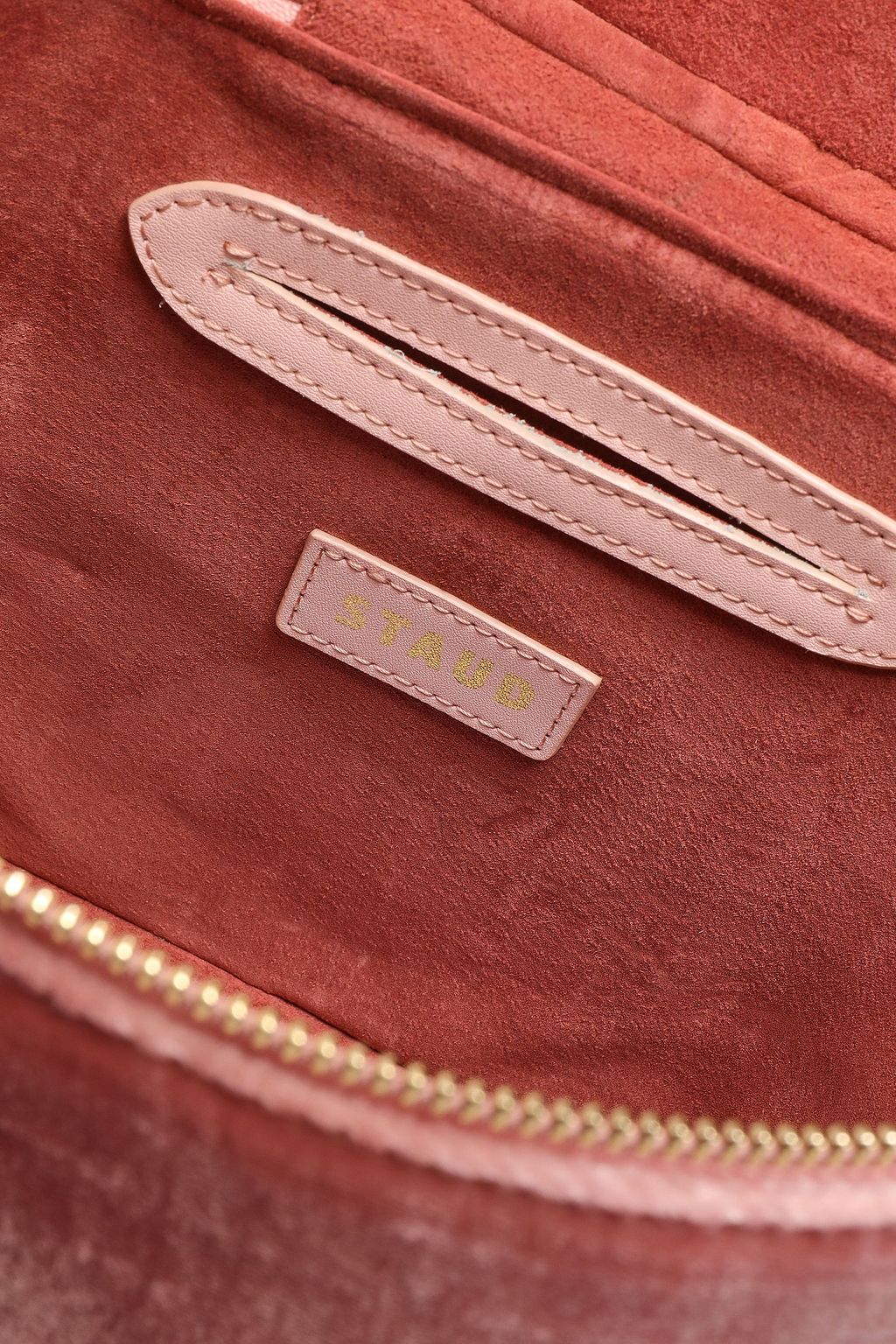 STAUD Vitti velvet bucket bag