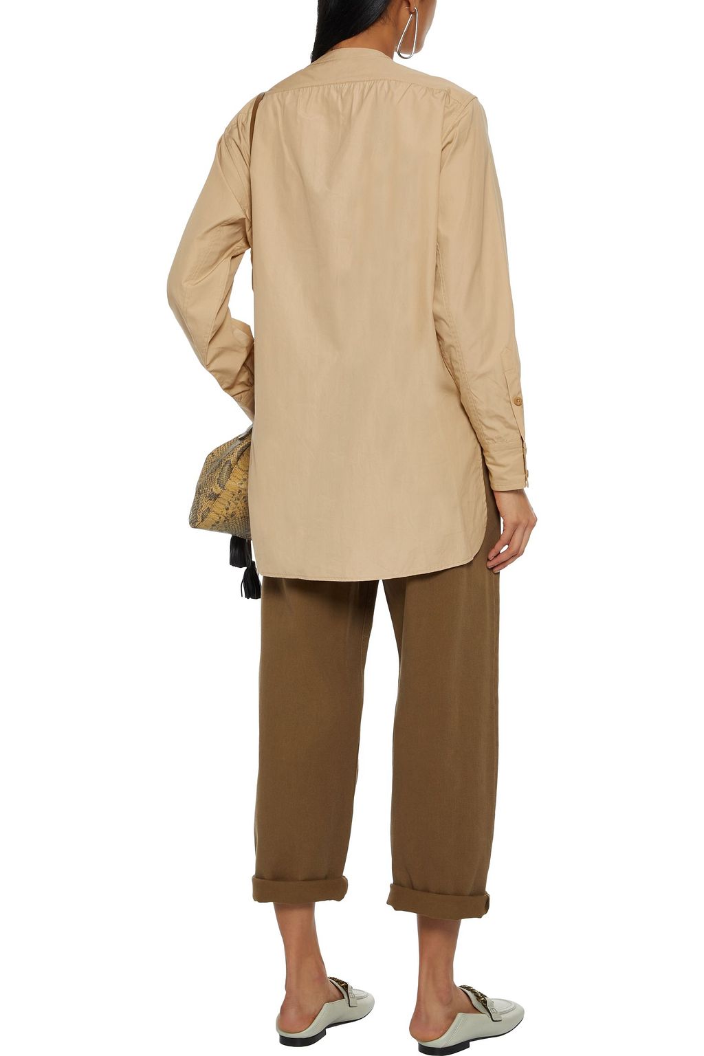 NILI LOTAN Orlene cotton-poplin shirt