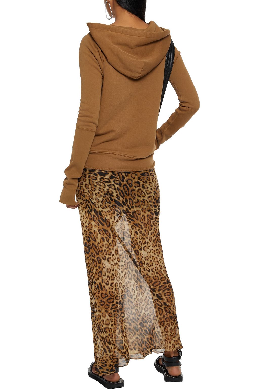 NILI LOTAN Ella leopard-print silk-chiffon maxi skirt