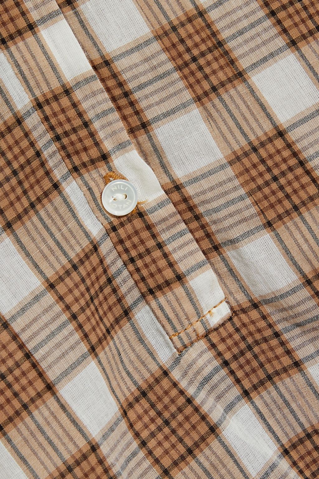 NILI LOTAN Myra checked cotton-voile shirt