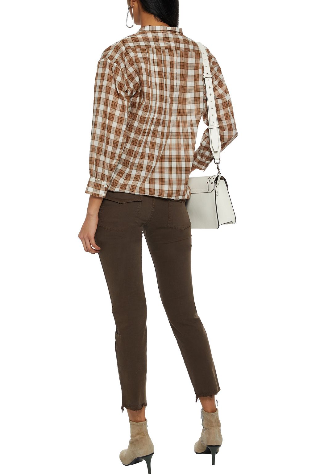 NILI LOTAN Myra checked cotton-voile shirt