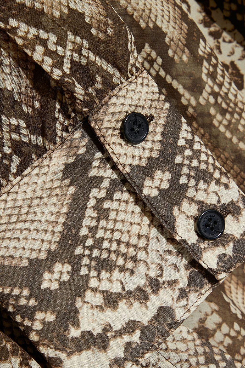 NILI LOTAN Lorena snake-print silk-chiffon blouse