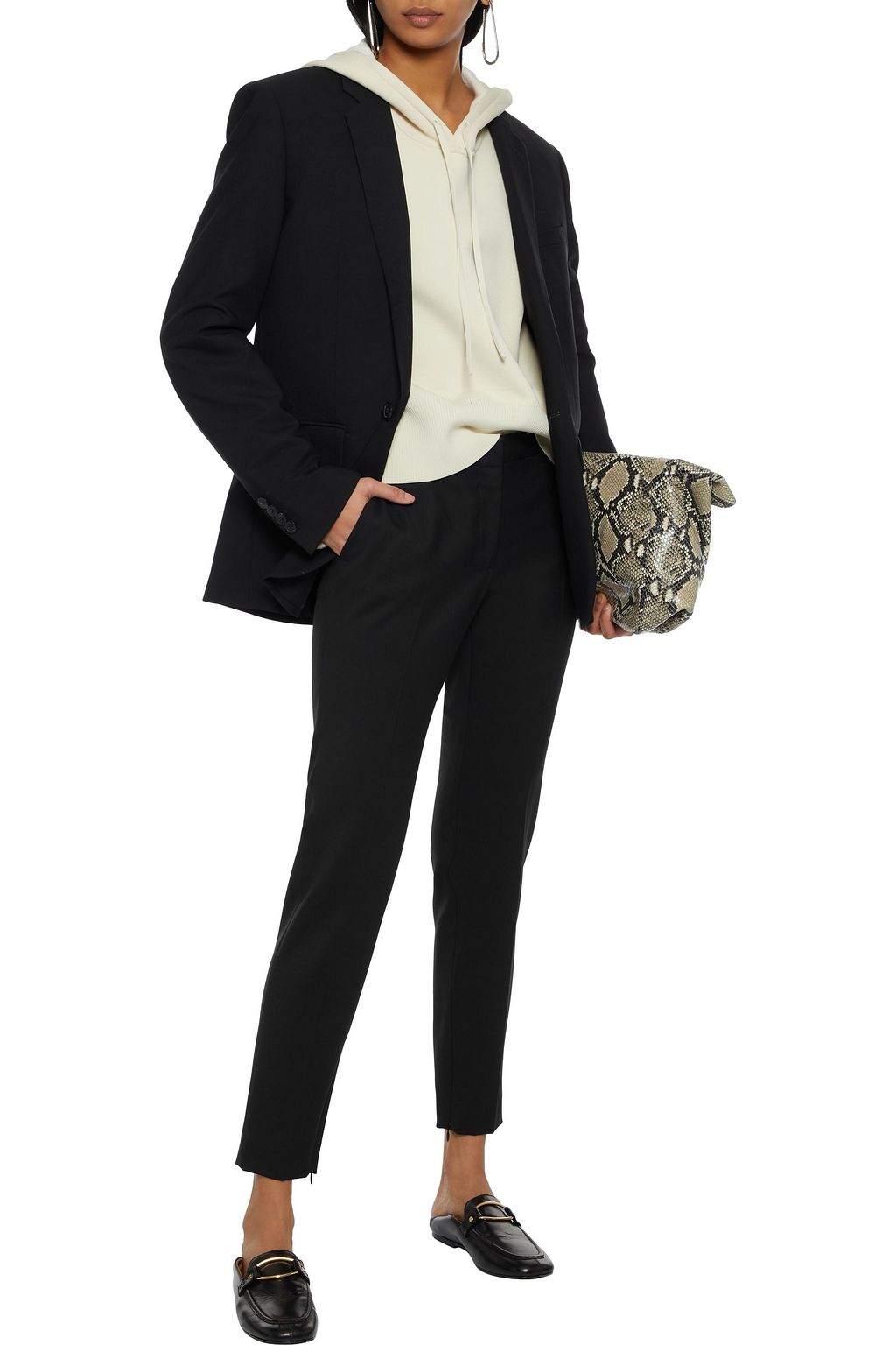 NILI LOTAN Leo wool-blend twill slim-leg pants