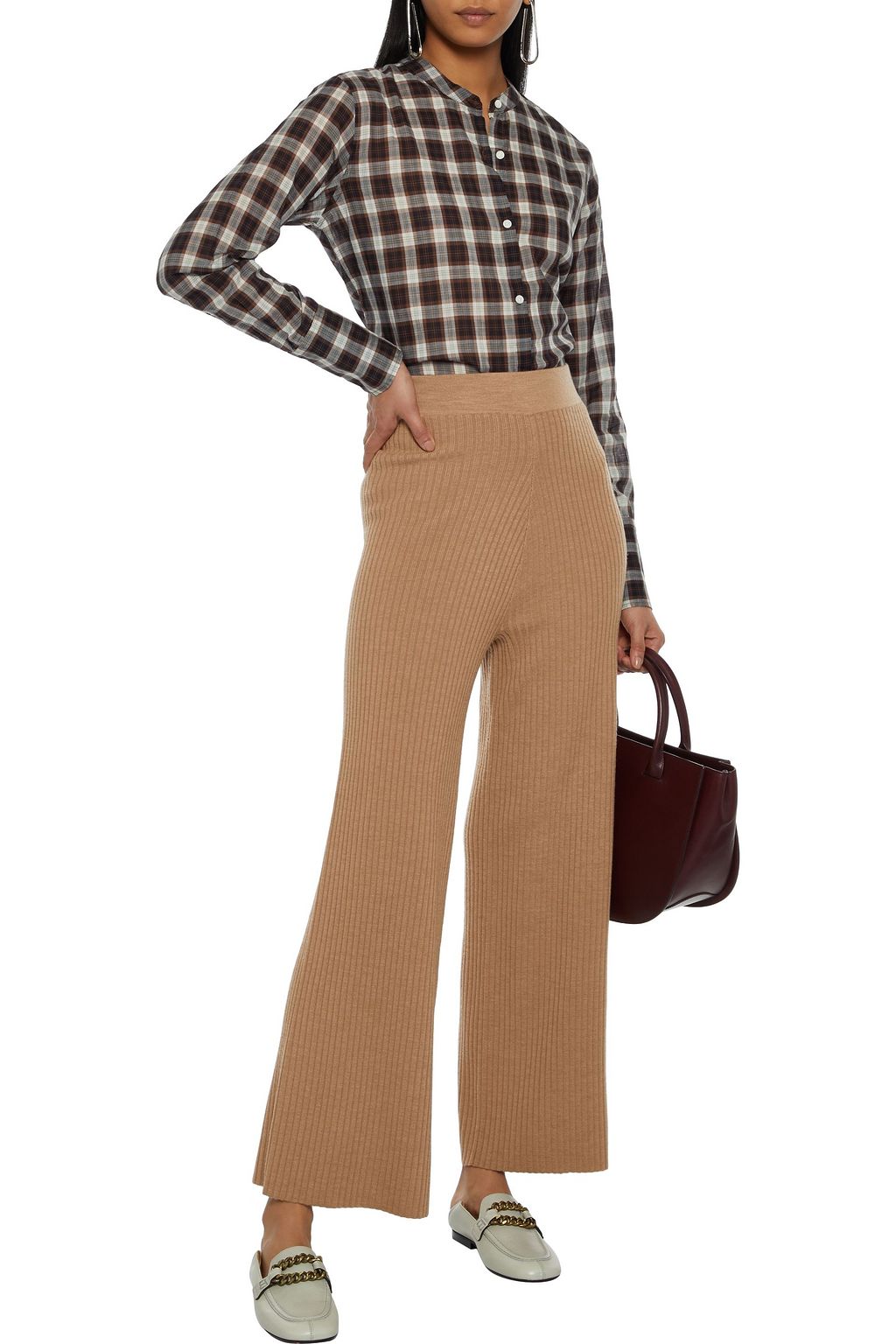NILI LOTAN Judith checked cotton-voile shirt