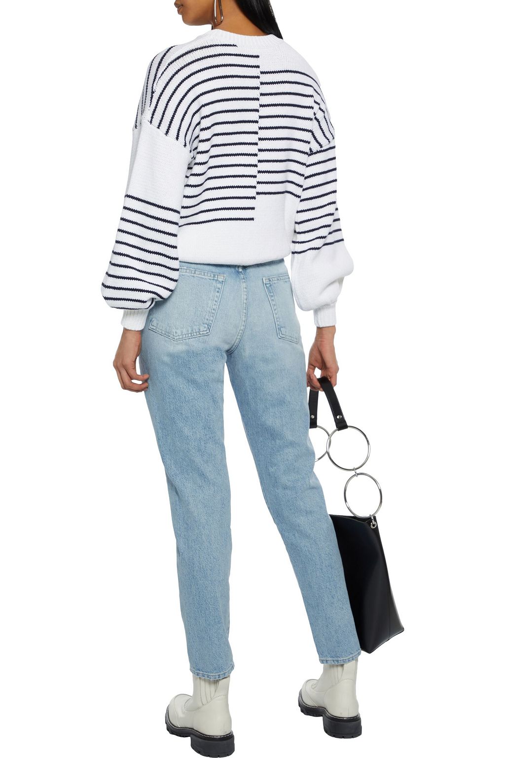 FRAME Le Original Skinny twist distressed high-rise skinny jeans
