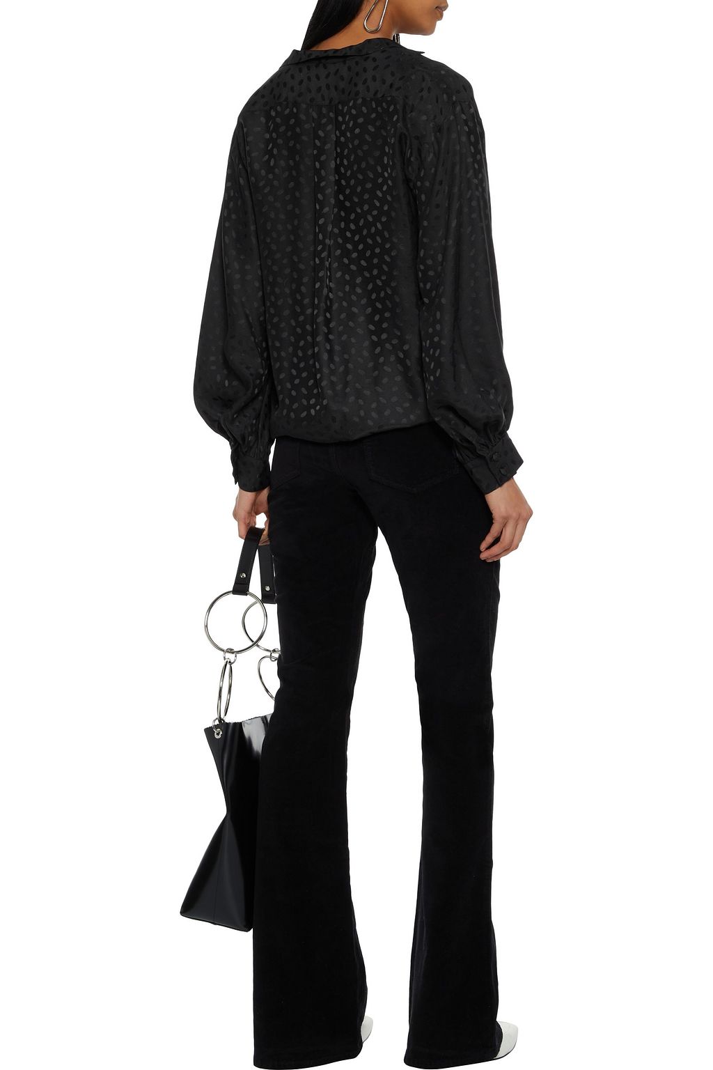 NILI LOTAN Joey silk-jacquard blouse