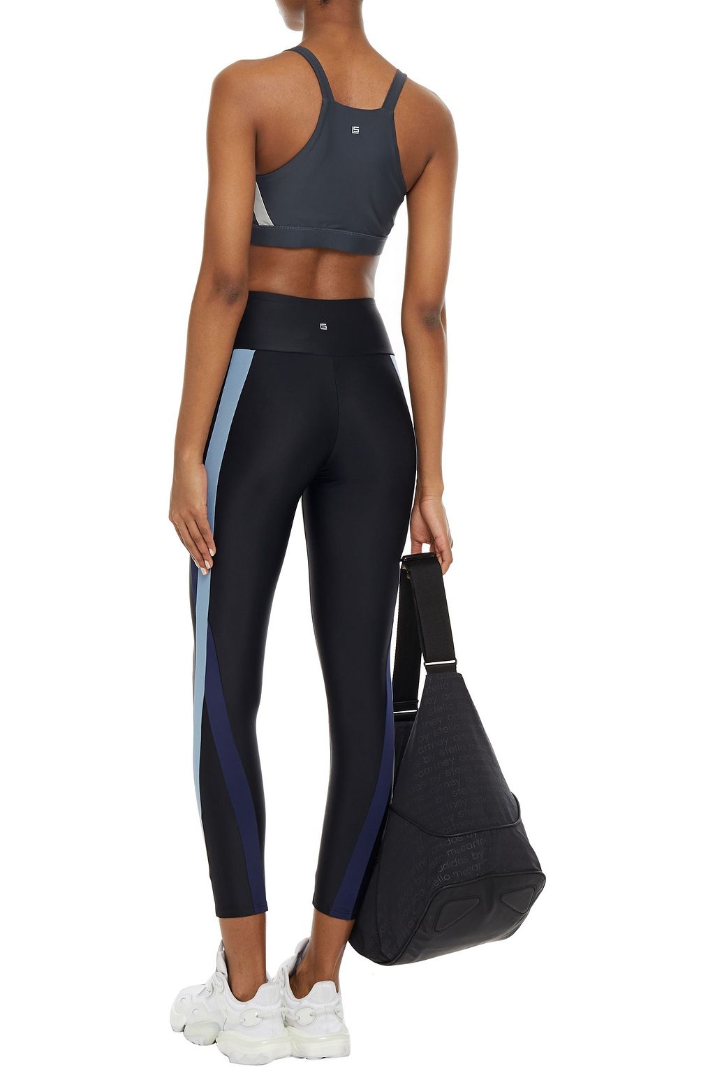 LANSTON SPORT Jay stretch and ribbed jersey sports bra