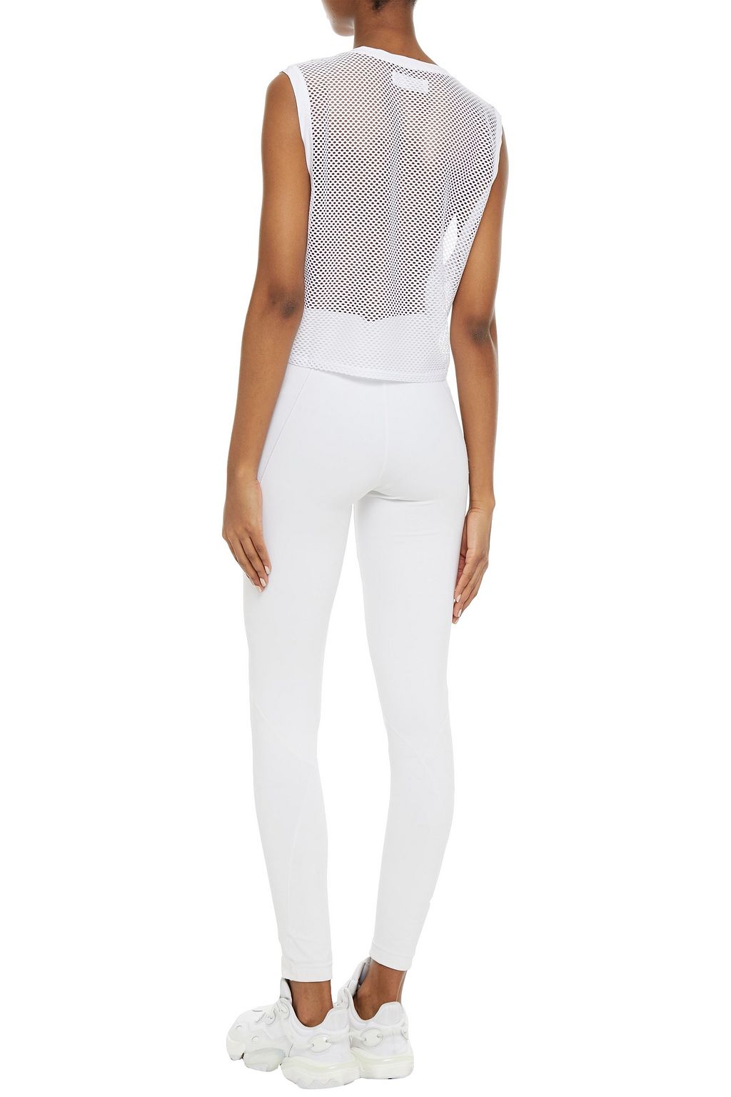 LANSTON SPORT Cropped mesh and stretch tank