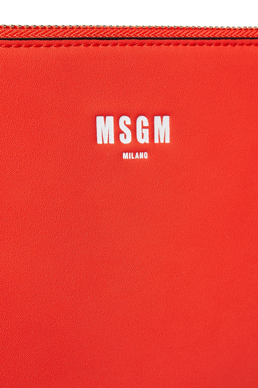 MSGM Logo-print faux leather pouch