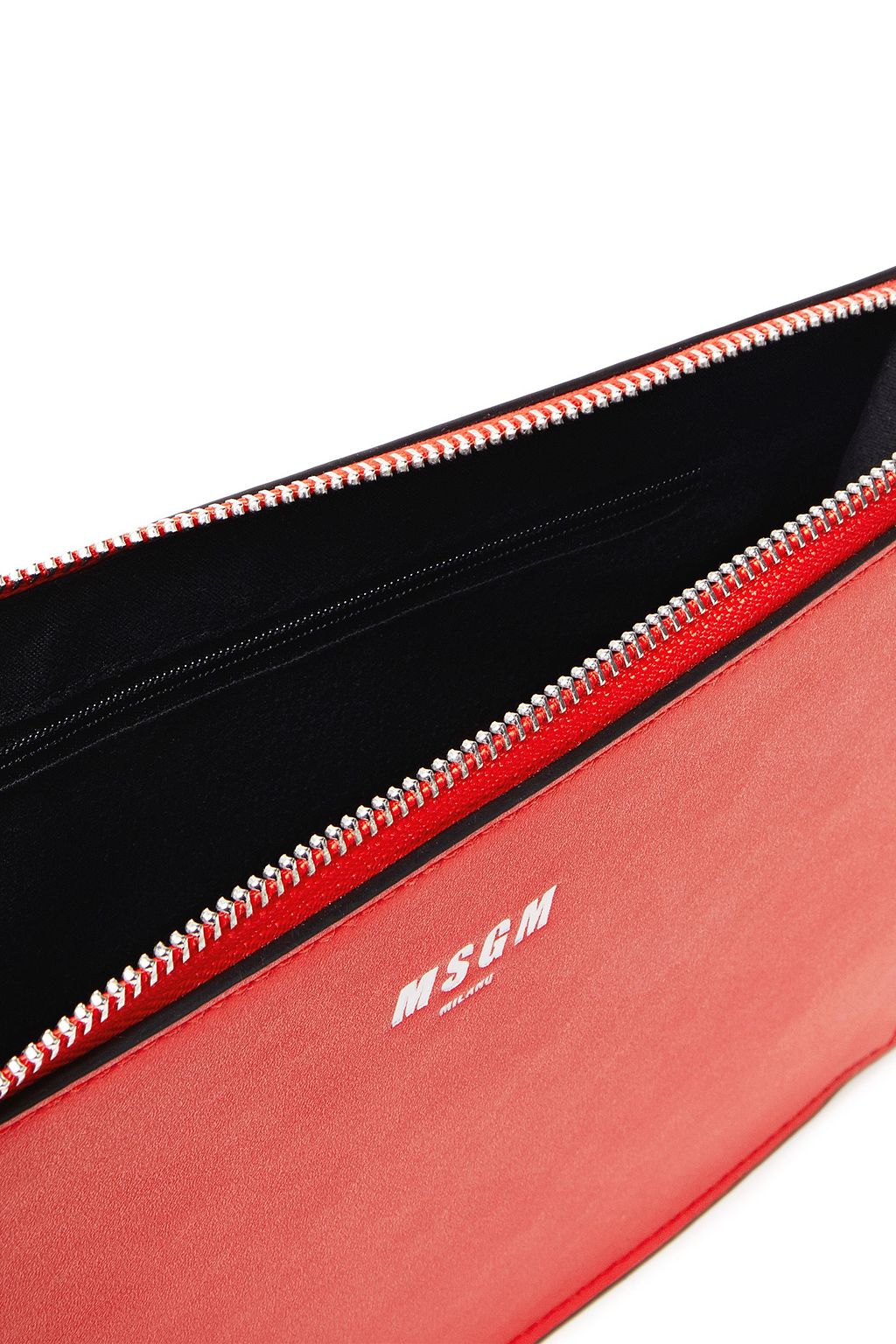 MSGM Logo-print faux leather pouch