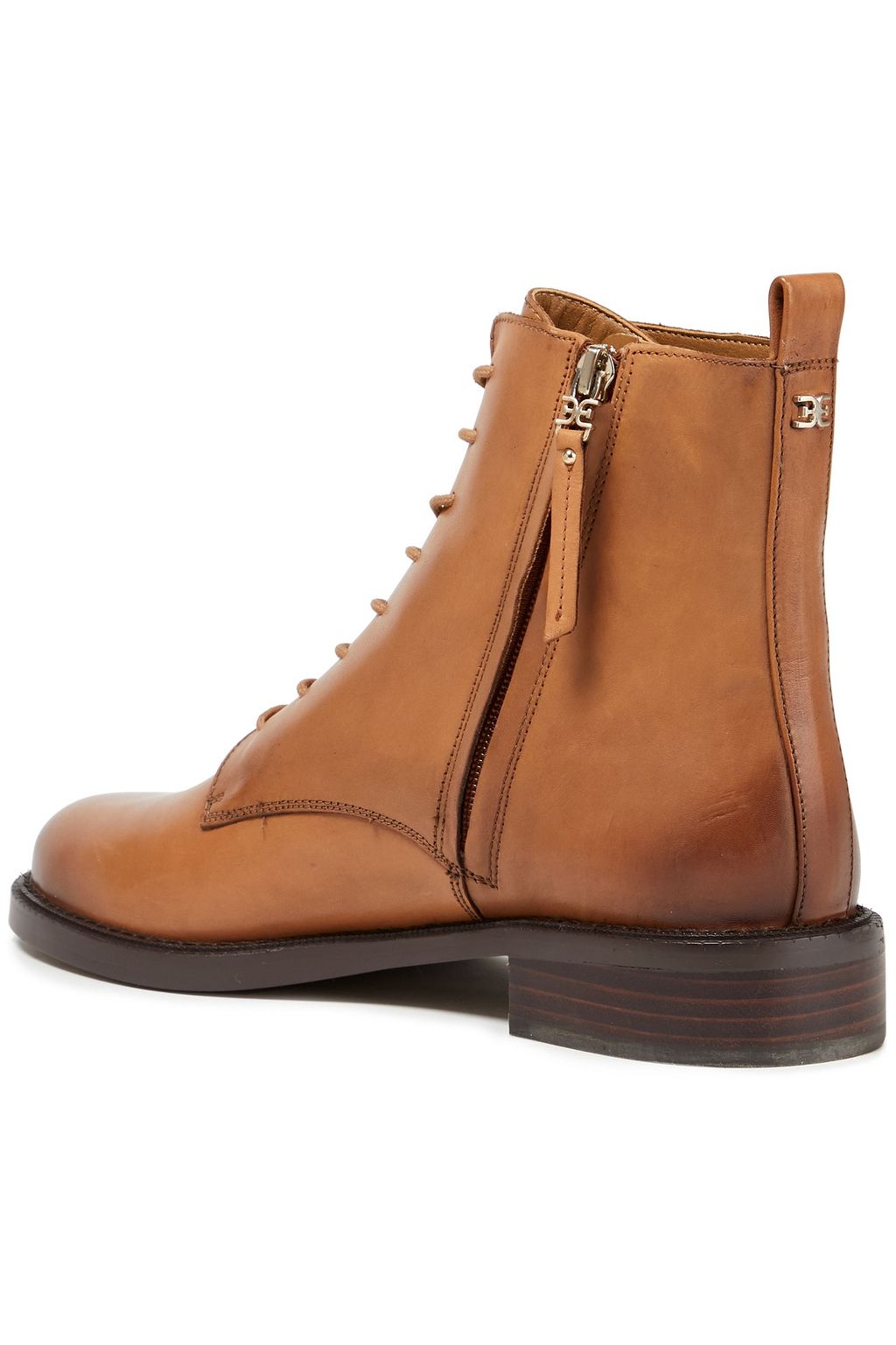 SAM EDELMAN Nina burnished-leather ankle boots