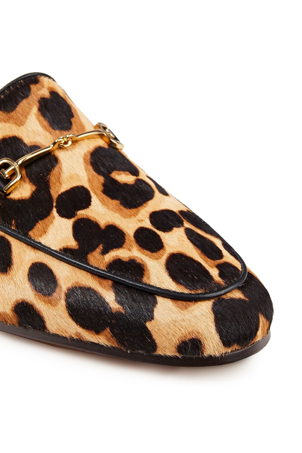 SAM EDELMAN Loraine embellished leopard-print calf hair loafers