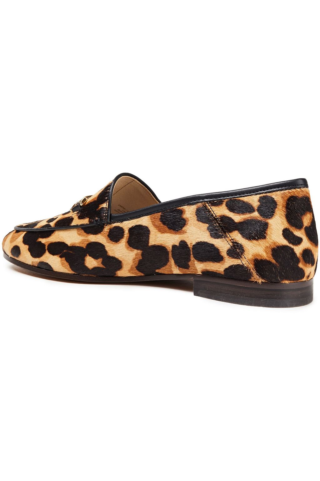 SAM EDELMAN Loraine embellished leopard-print calf hair loafers