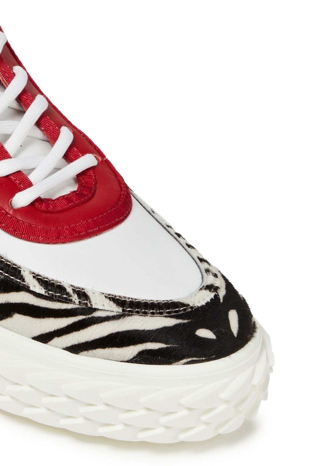 GIUSEPPE ZANOTTI Sneakers aus bedrucktem Leder und Kalbshaar