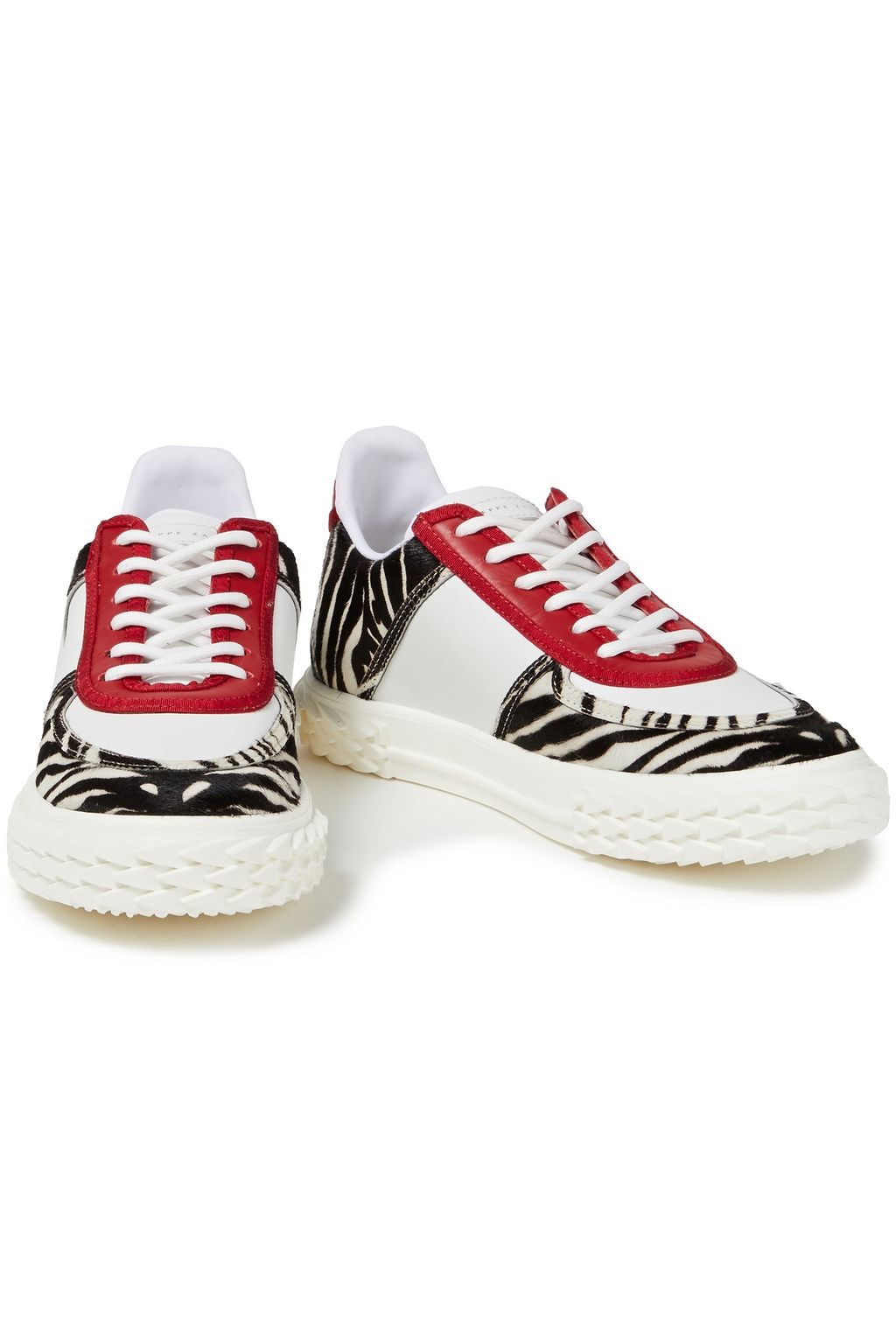 GIUSEPPE ZANOTTI Sneakers aus bedrucktem Leder und Kalbshaar