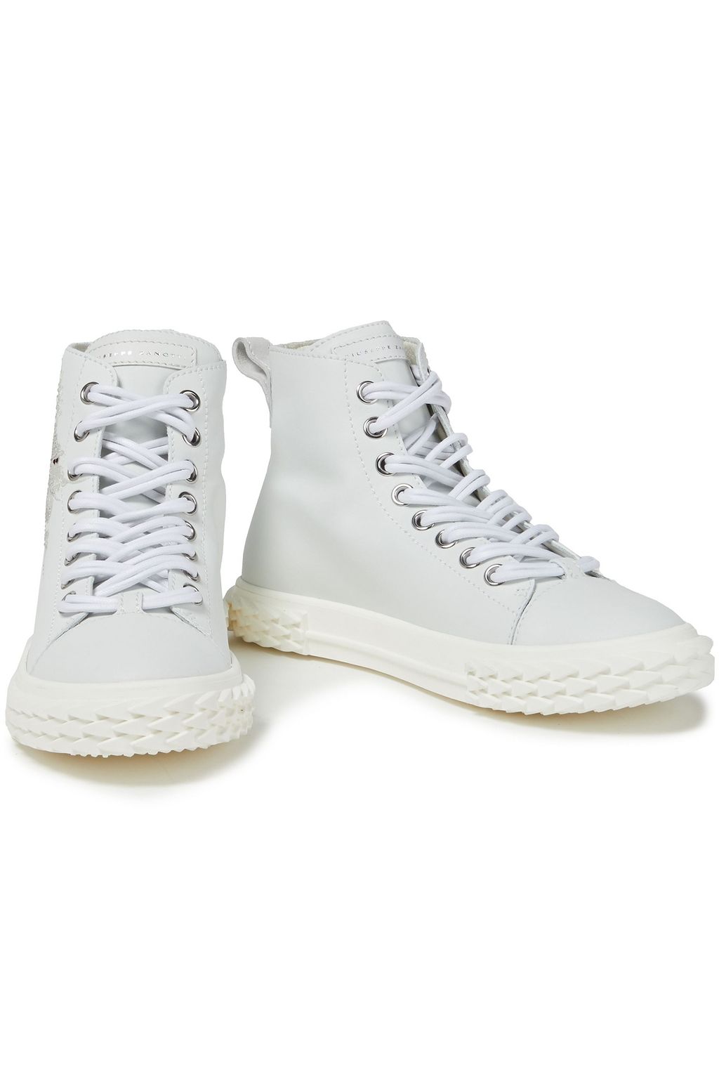GIUSEPPE ZANOTTI Vezierte High-Top-Sneakers aus Leder