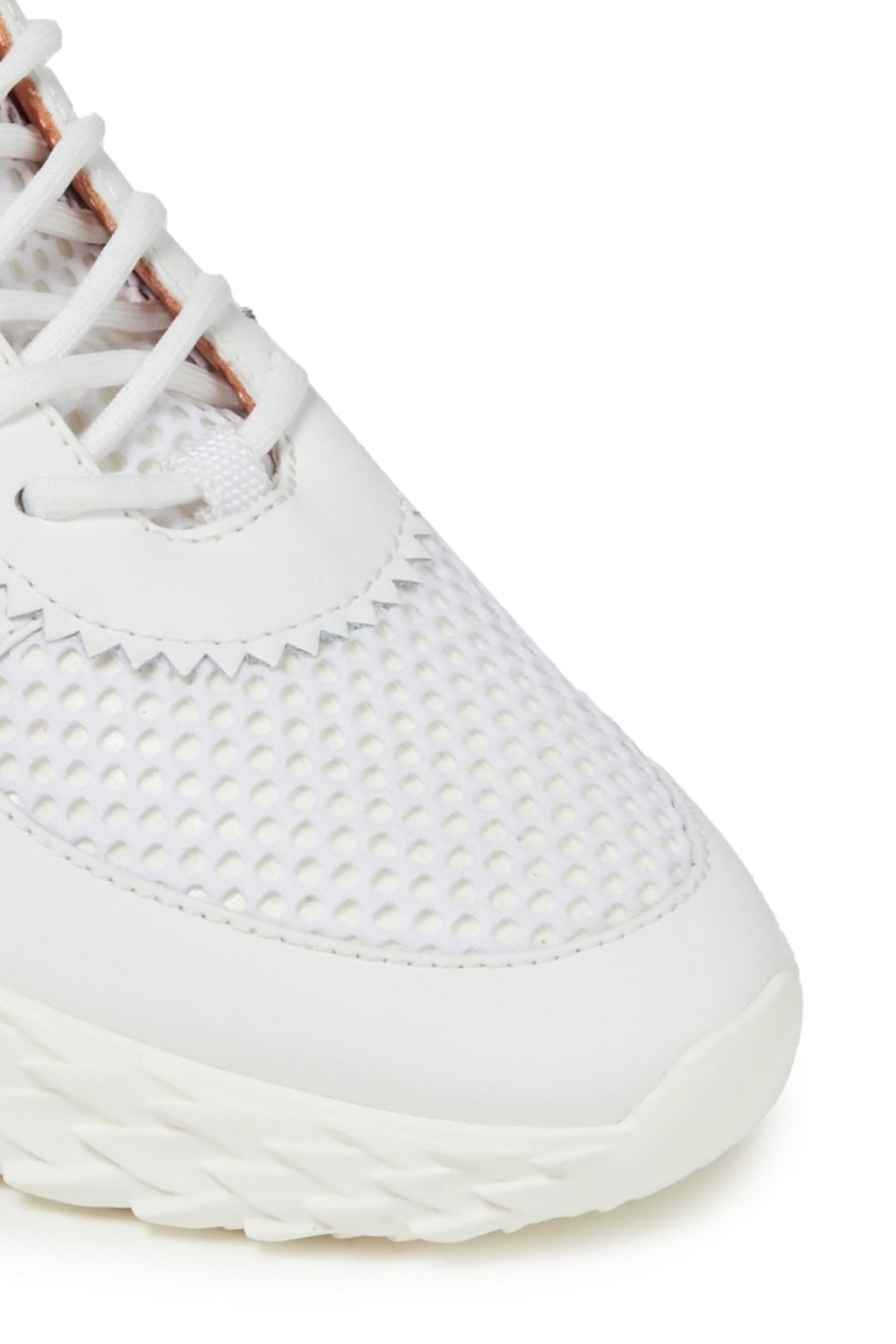 GIUSEPPE ZANOTTI Urchin leather and mesh sneakers