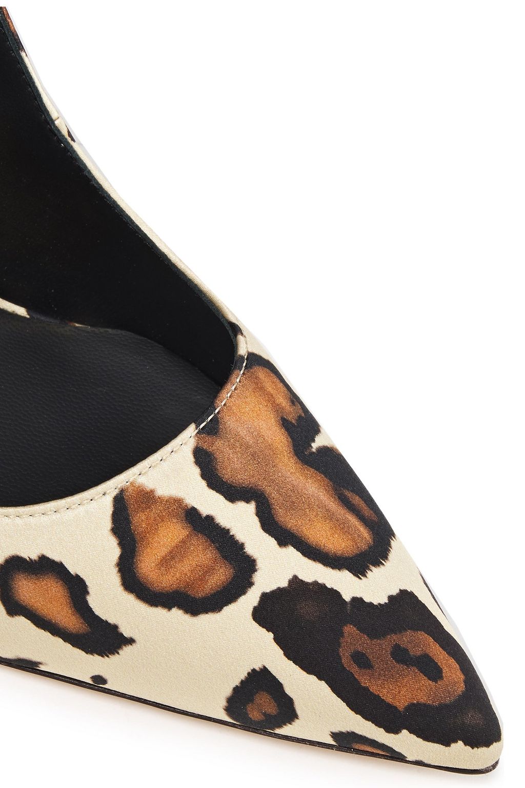 GIUSEPPE ZANOTTI Samia embellished leopard-print satin slingback pumps