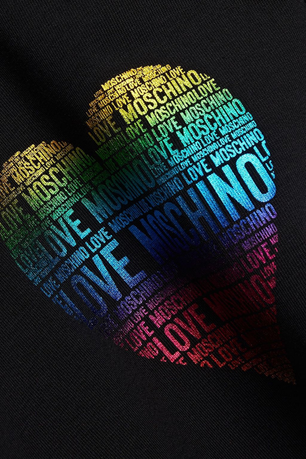LOVE MOSCHINO Printed stretch-cotton jersey T-shirt