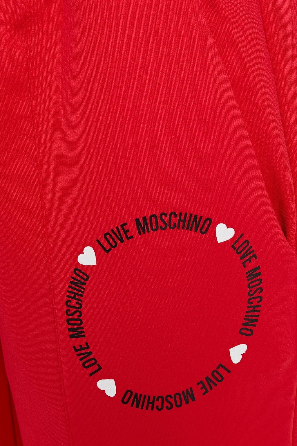 LOVE MOSCHINO Printed stretch-jersey track pants