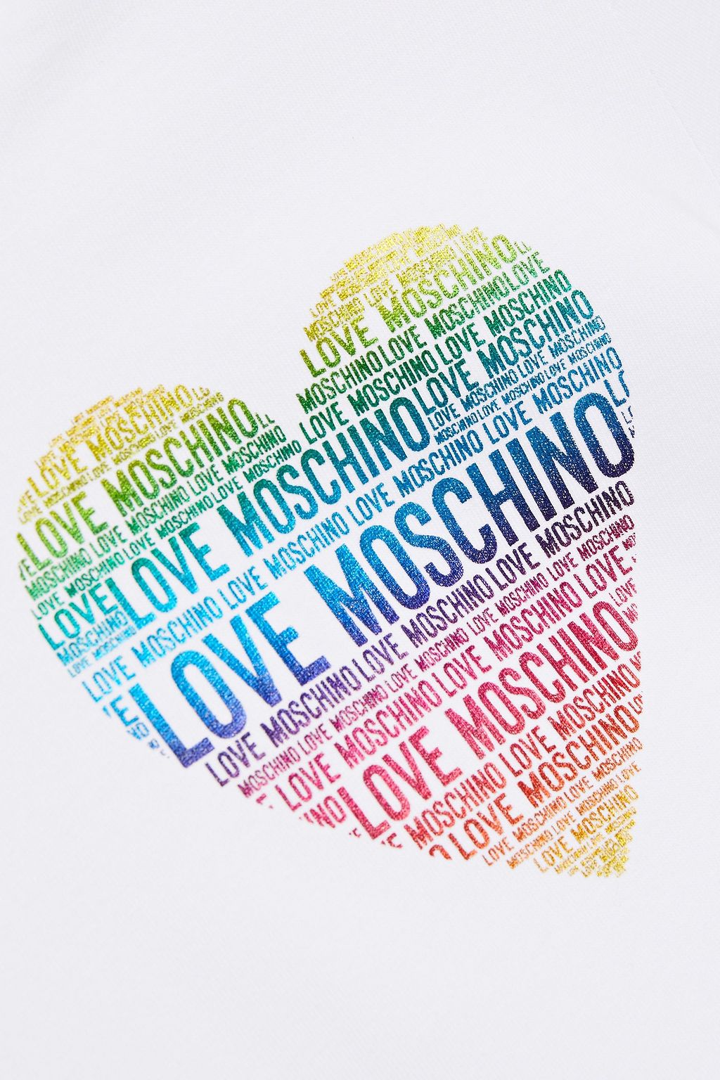 LOVE MOSCHINO Printed stretch-cotton jersey T-shirt