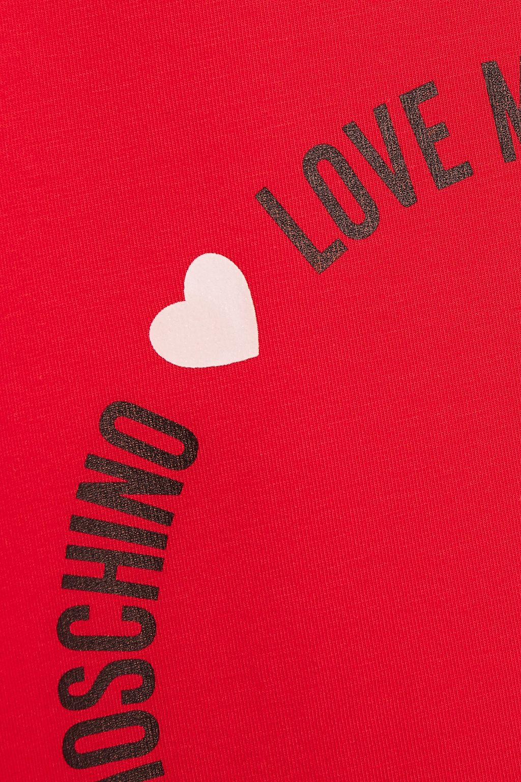 LOVE MOSCHINO Glittered printed stretch-cotton jersey T-shirt