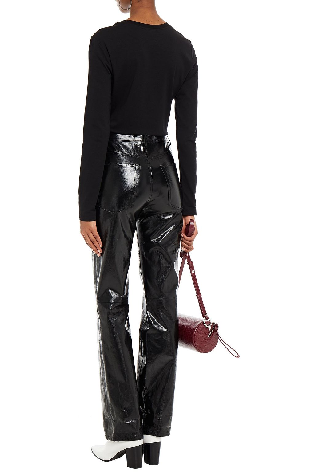 LOVE MOSCHINO Crystal-embellished stretch-cotton jersey top