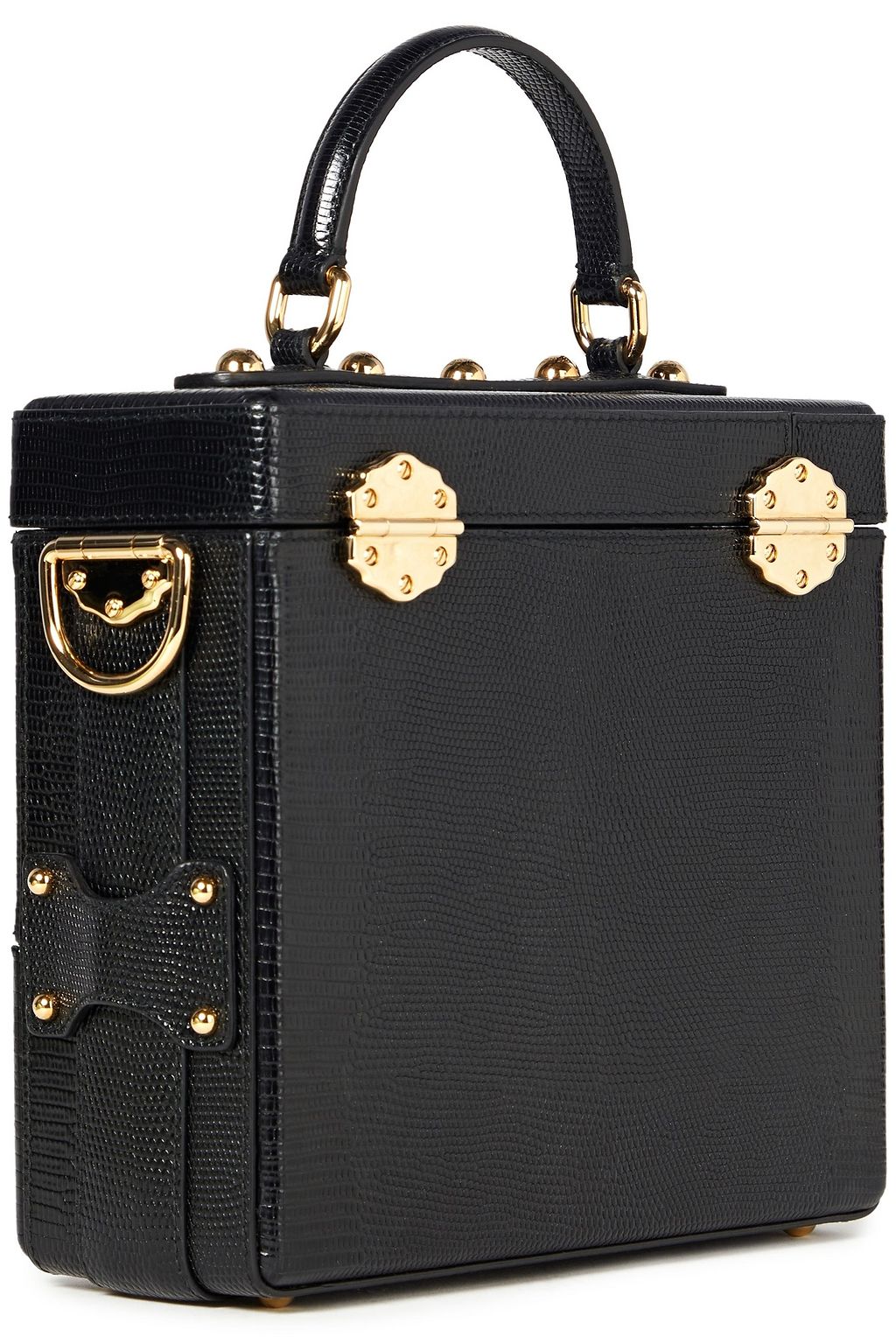 DOLCE&GABBANA Studded lizard-effect leather tote
