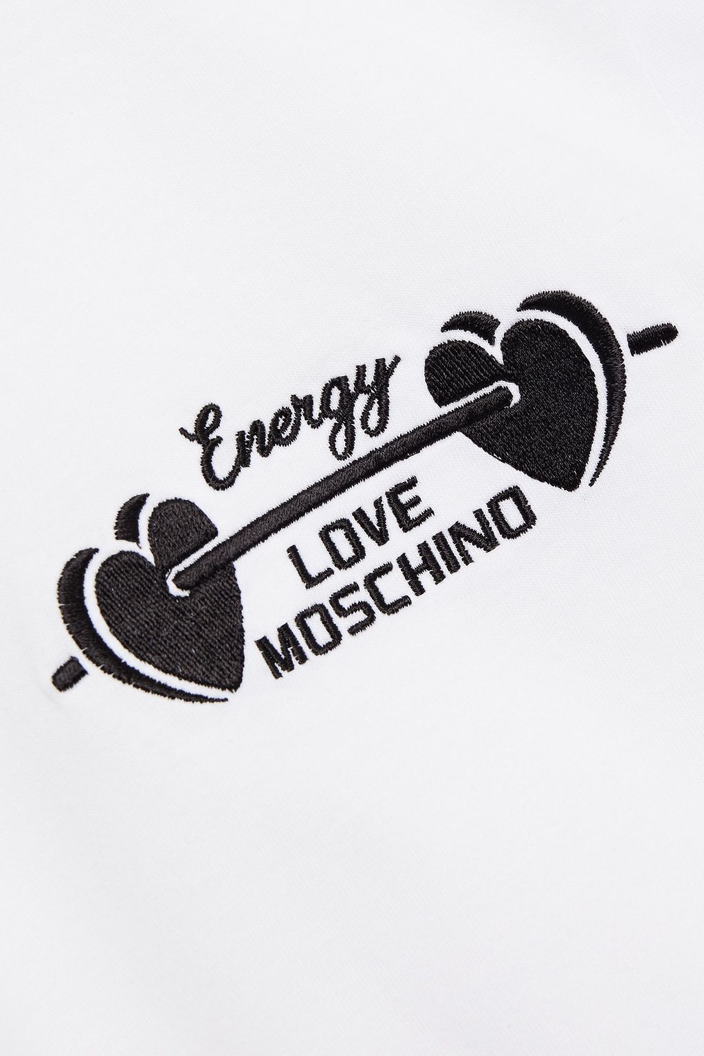 LOVE MOSCHINO Embroidered cotton-jersey T-shirt