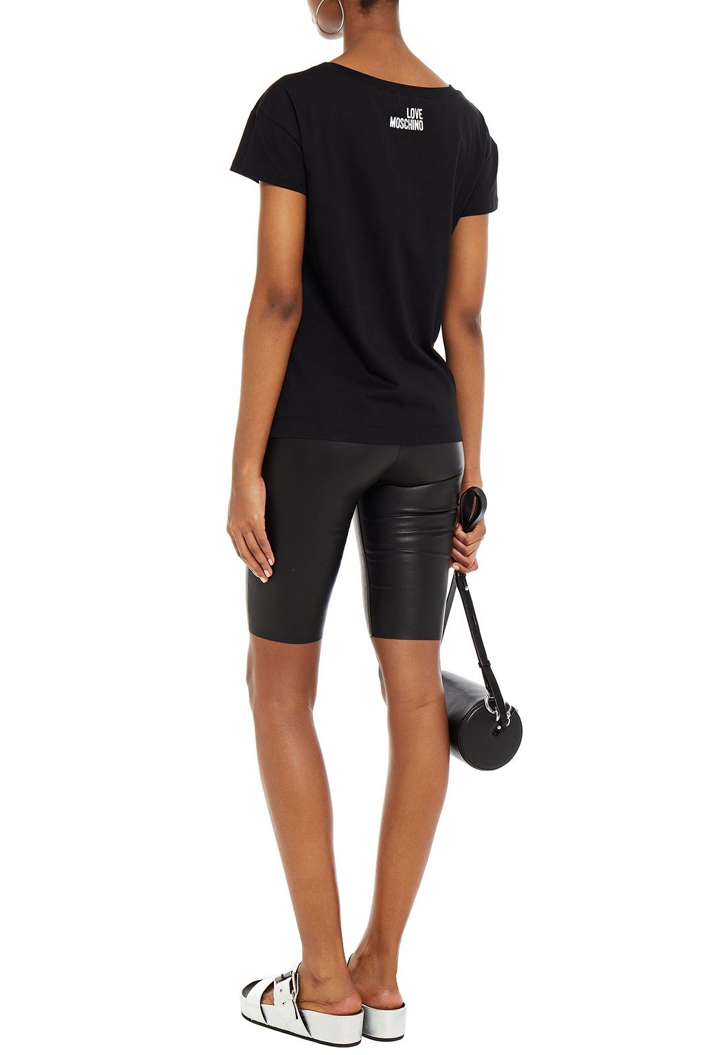 LOVE MOSCHINO Iridescent printed cotton-jersey T-shirt