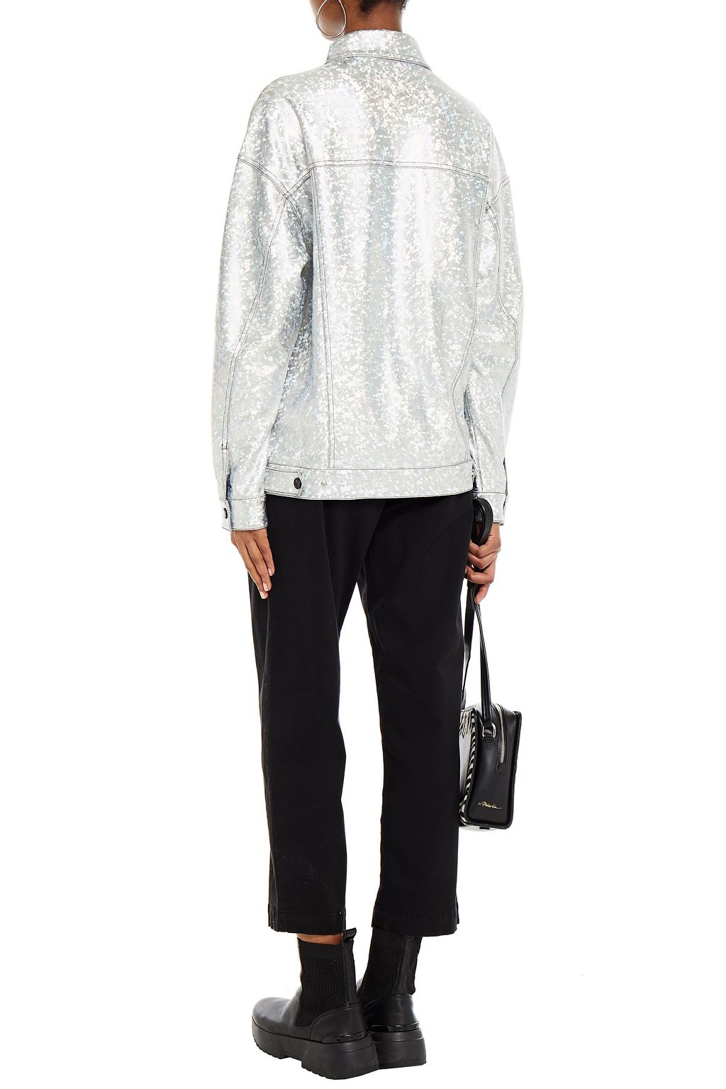 LOVE MOSCHINO Iridescent printed jersey jacket