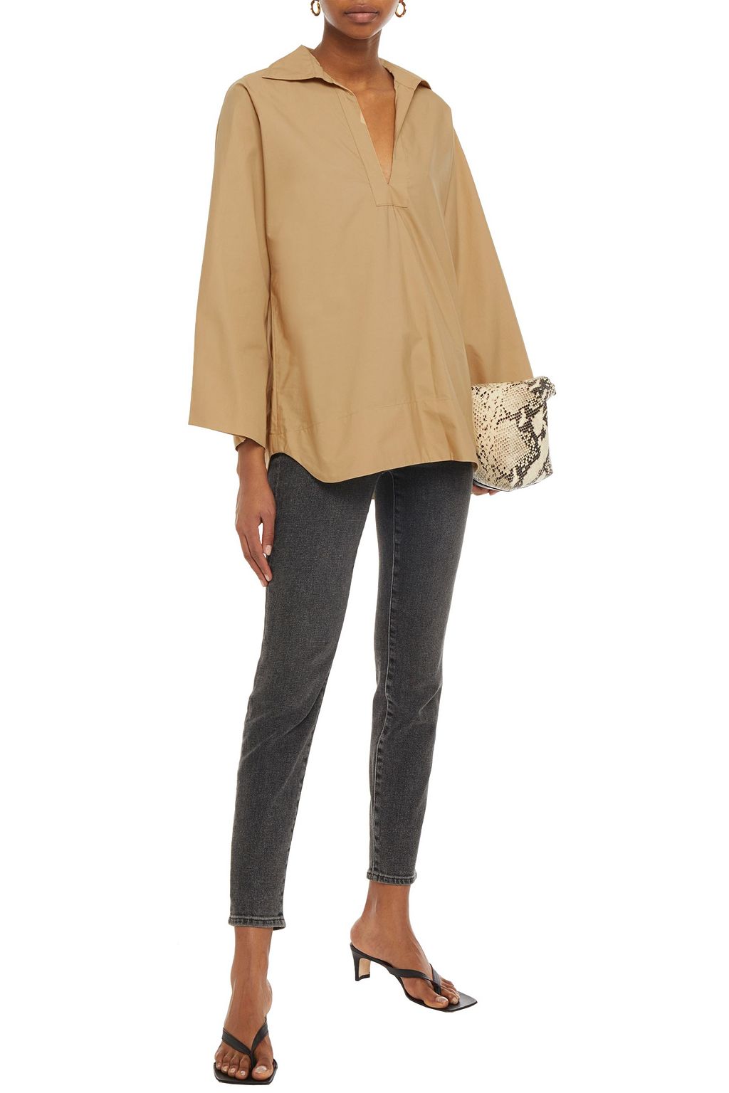 NILI LOTAN Mae cotton-poplin shirt