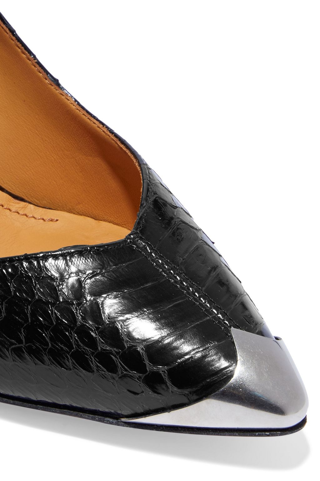 ISABEL MARANT Pavis embellished paneled snake pumps