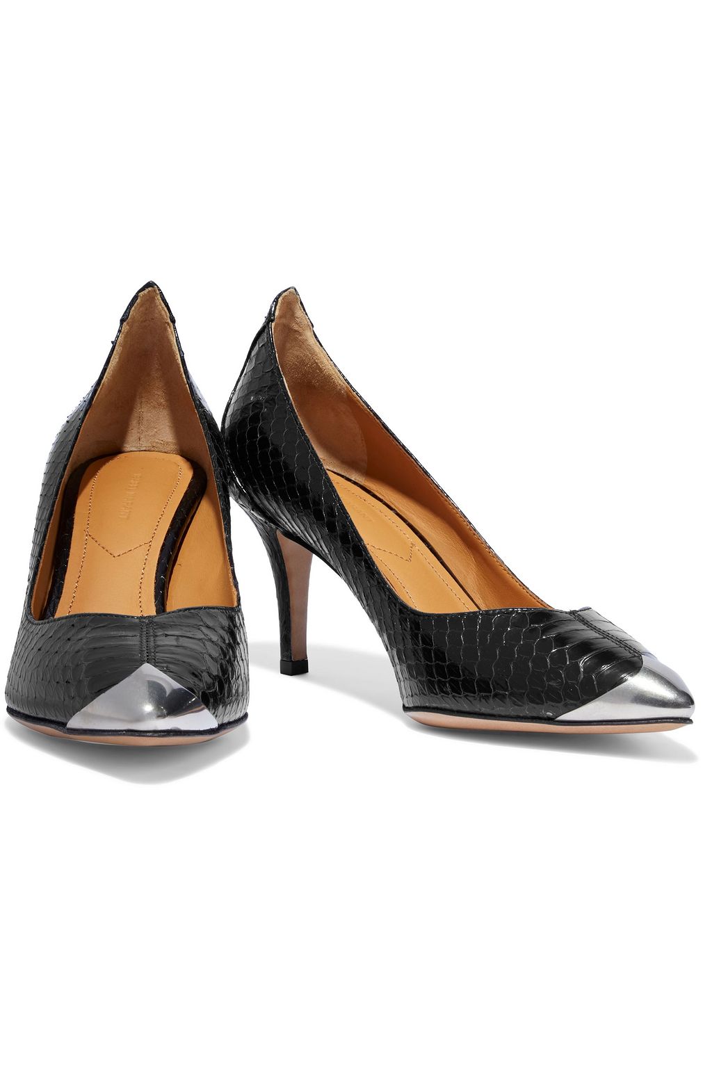 ISABEL MARANT Pavis embellished paneled snake pumps