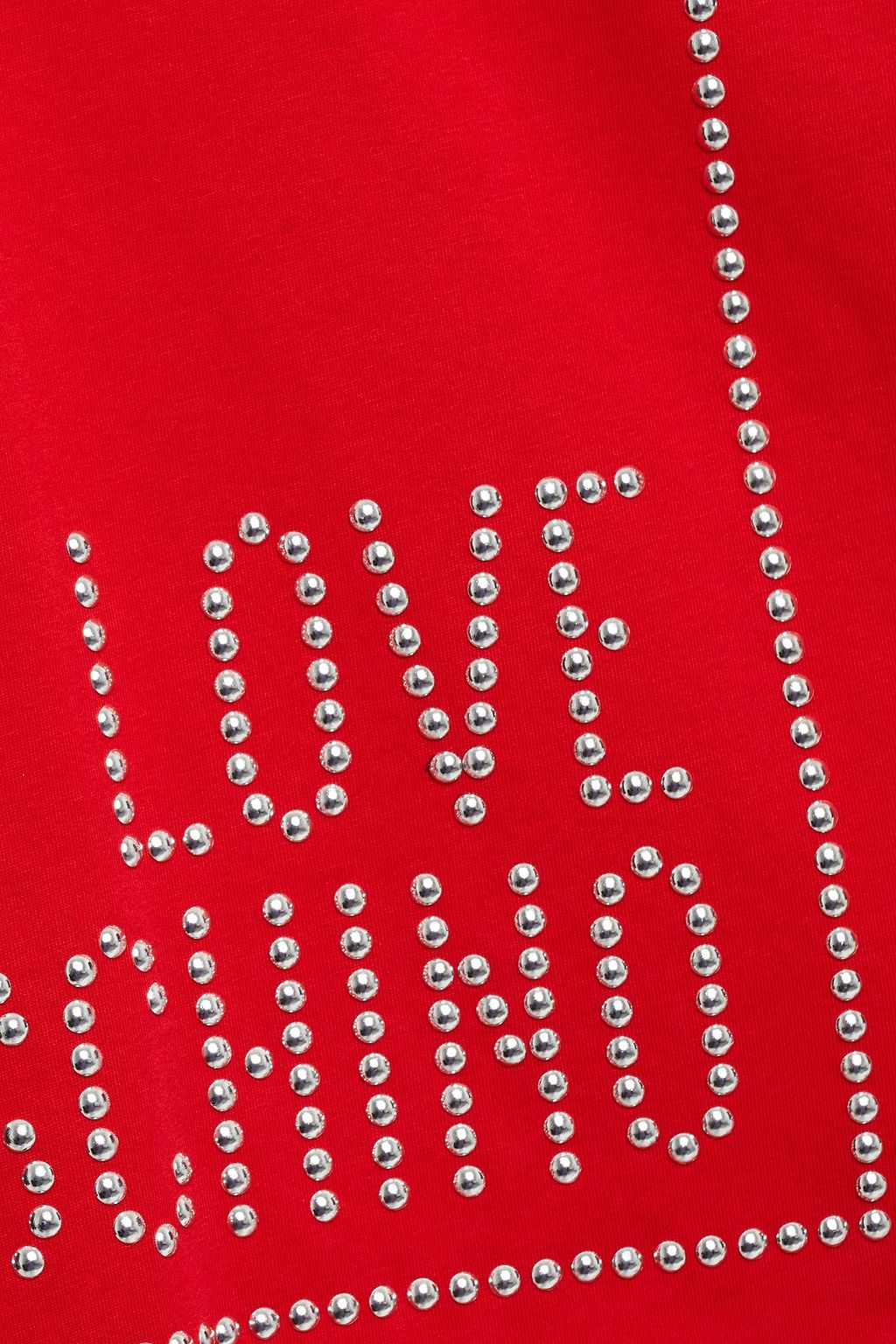LOVE MOSCHINO Studded cotton-jersey T-shirt