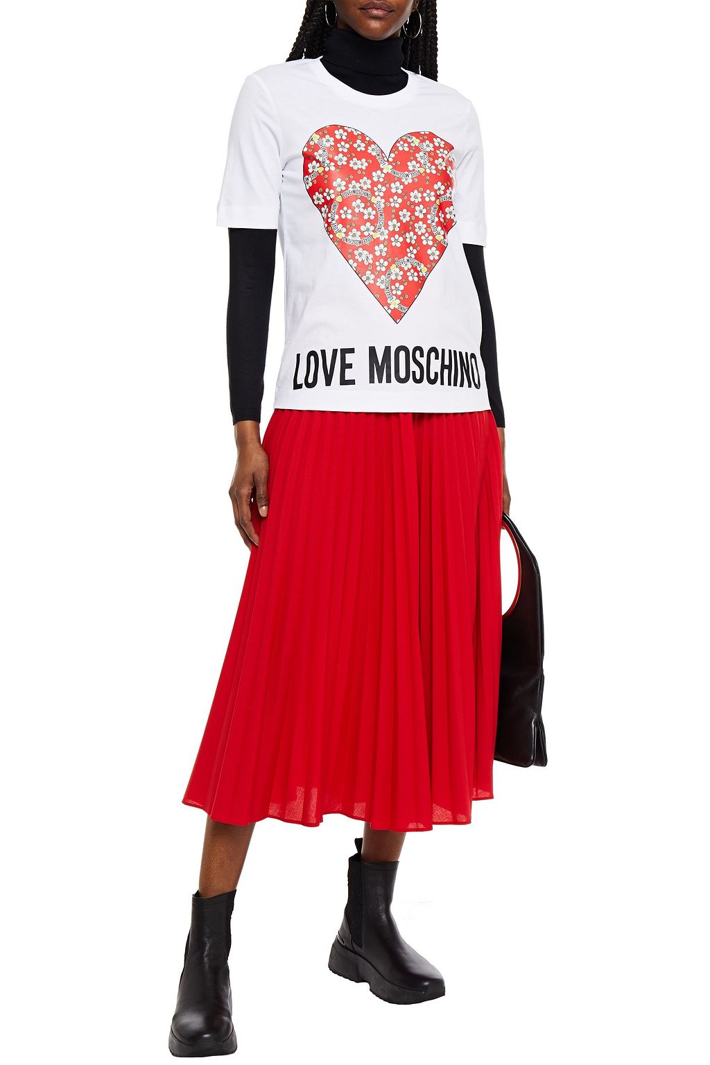LOVE MOSCHINO Printed cotton-jersey T-shirt