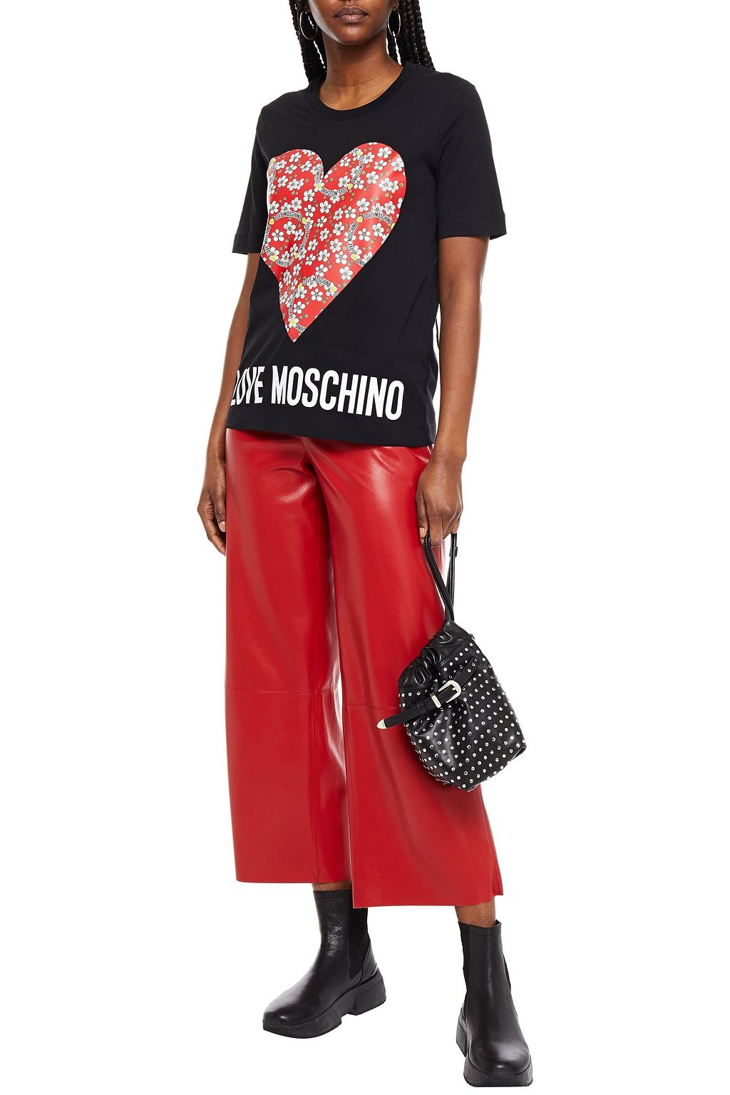 LOVE MOSCHINO Printed cotton-jersey T-shirt