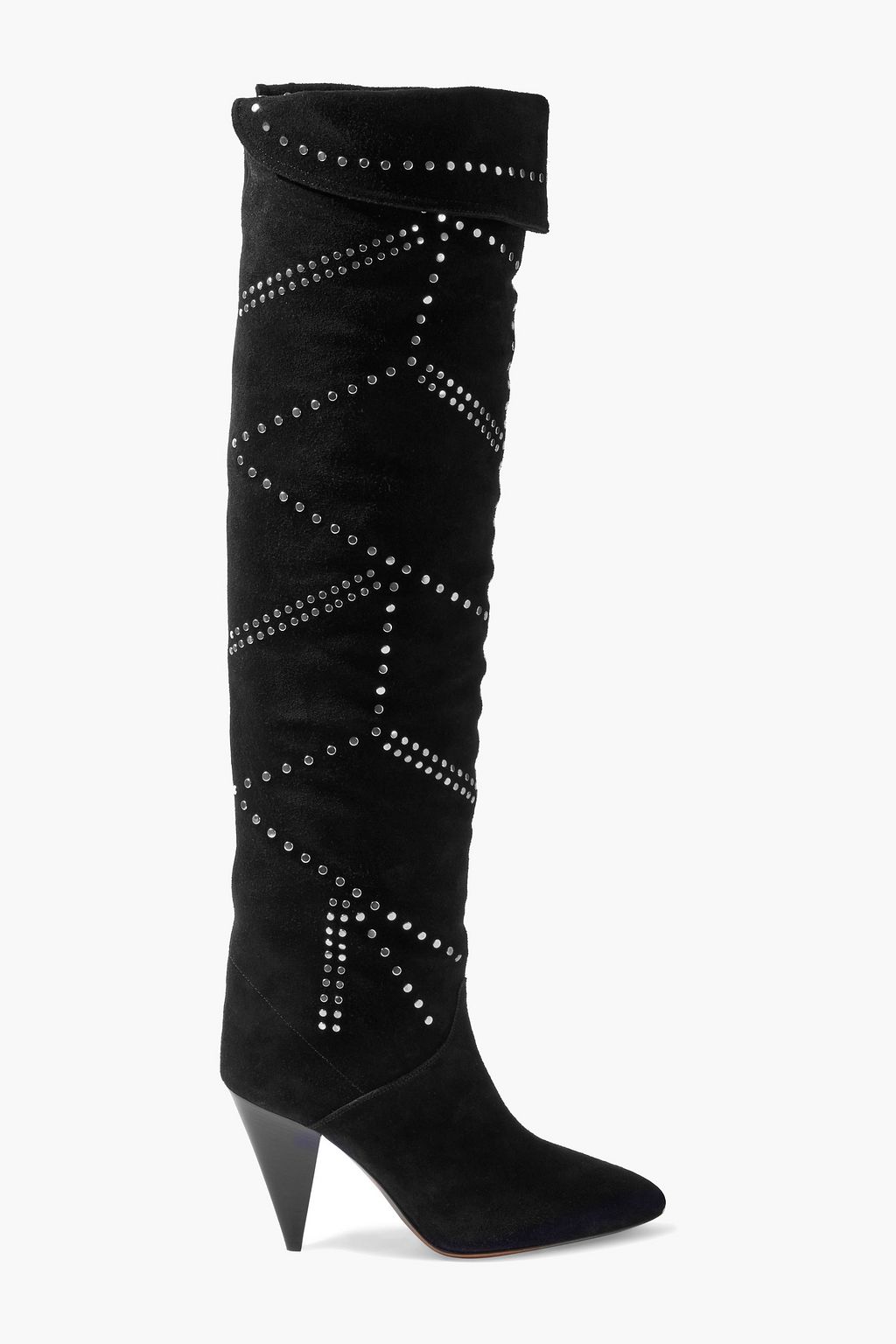 ISABEL MARANT Ladra studded suede knee boots | up to 70% off | THE OUTNET