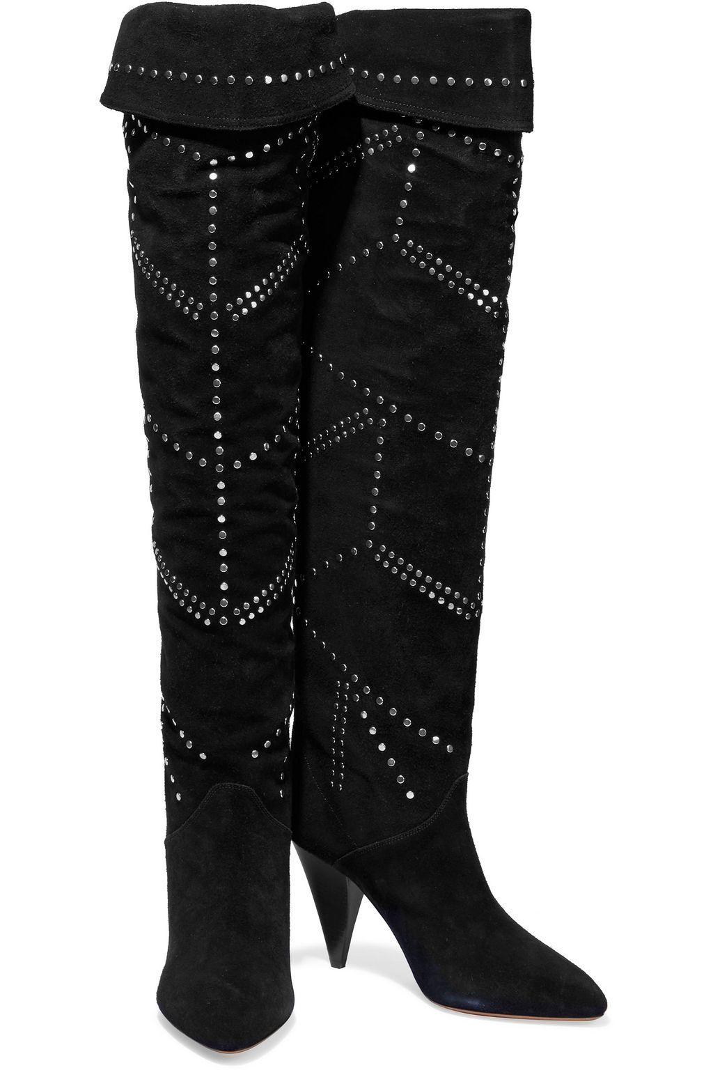 ISABEL MARANT Ladra studded suede knee boots