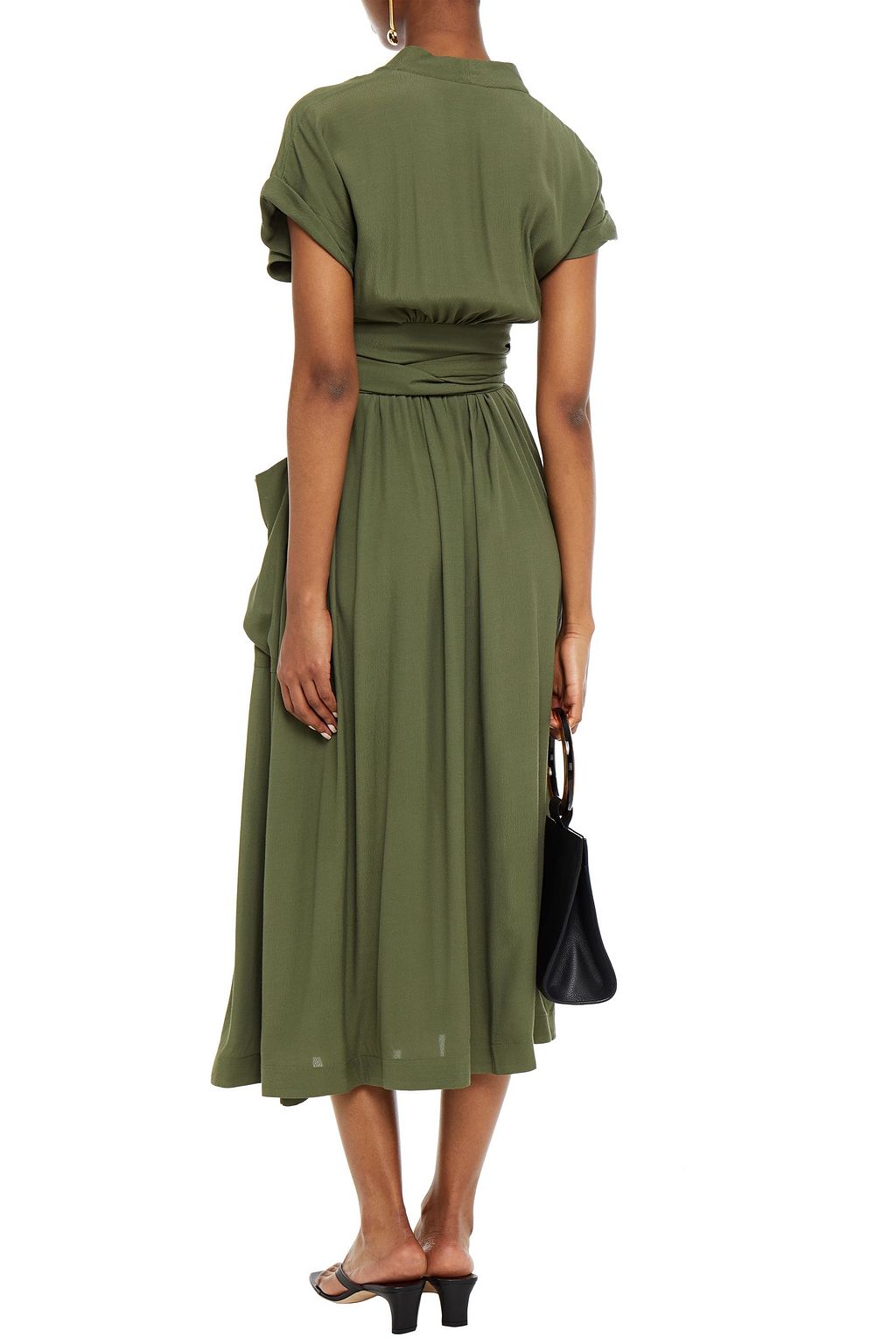 THREE GRACES LONDON Clarissa poplin midi wrap dress