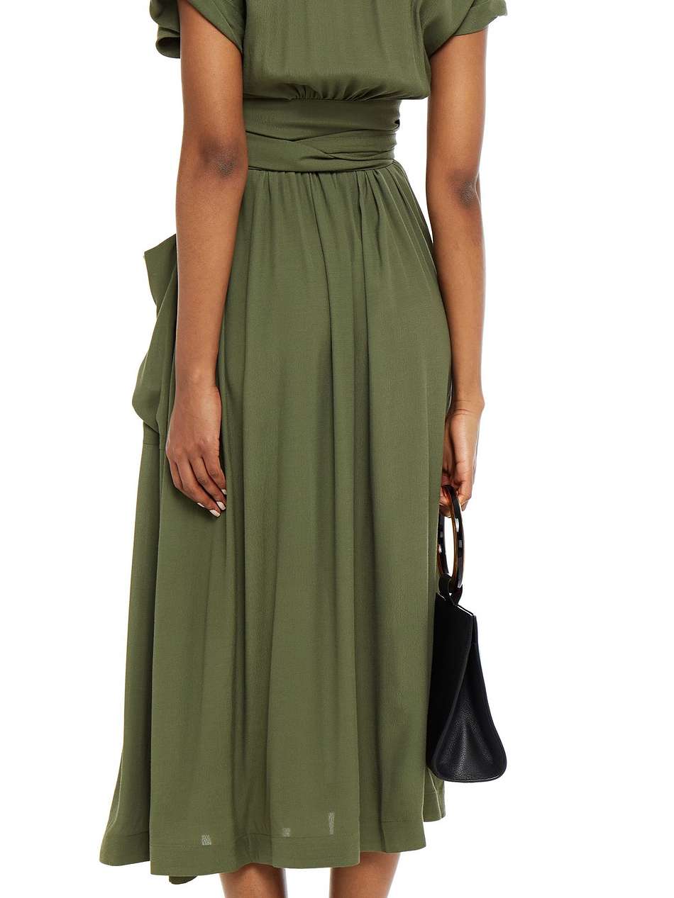 clarissa poplin midi wrap dress