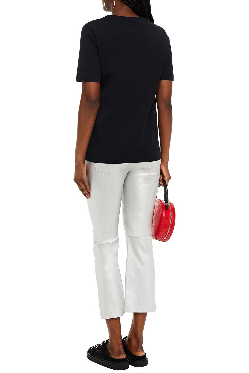 LOVE MOSCHINO Sequin-embellished stretch-cotton jersey T-shirt