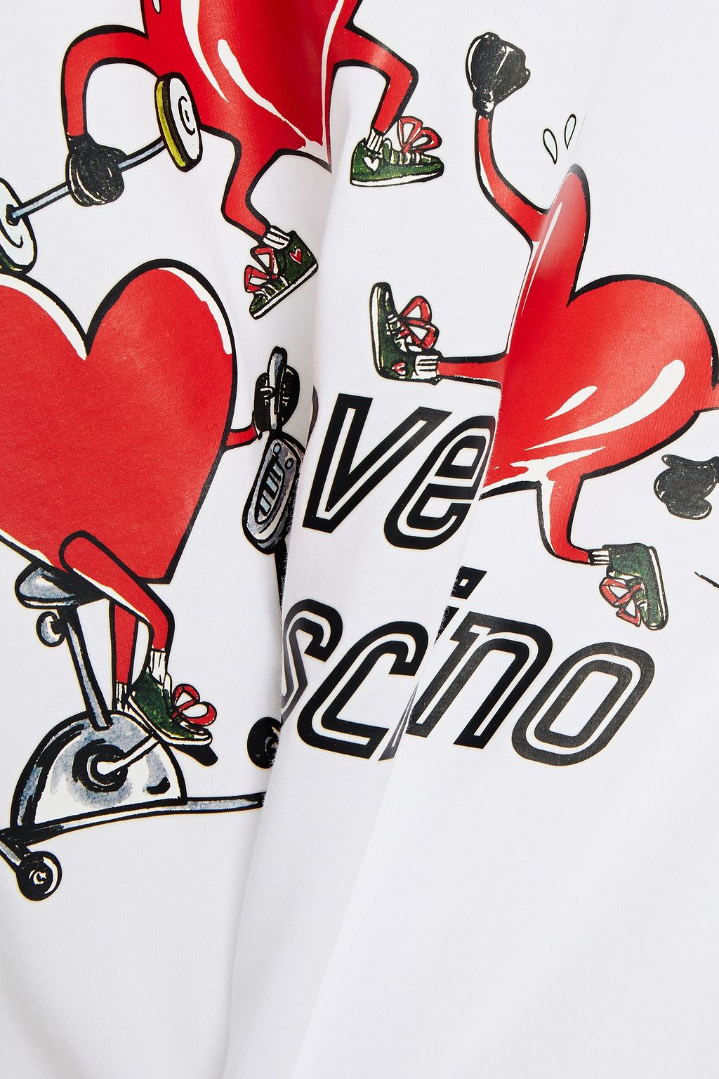 LOVE MOSCHINO Printed cotton-jersey T-shirt