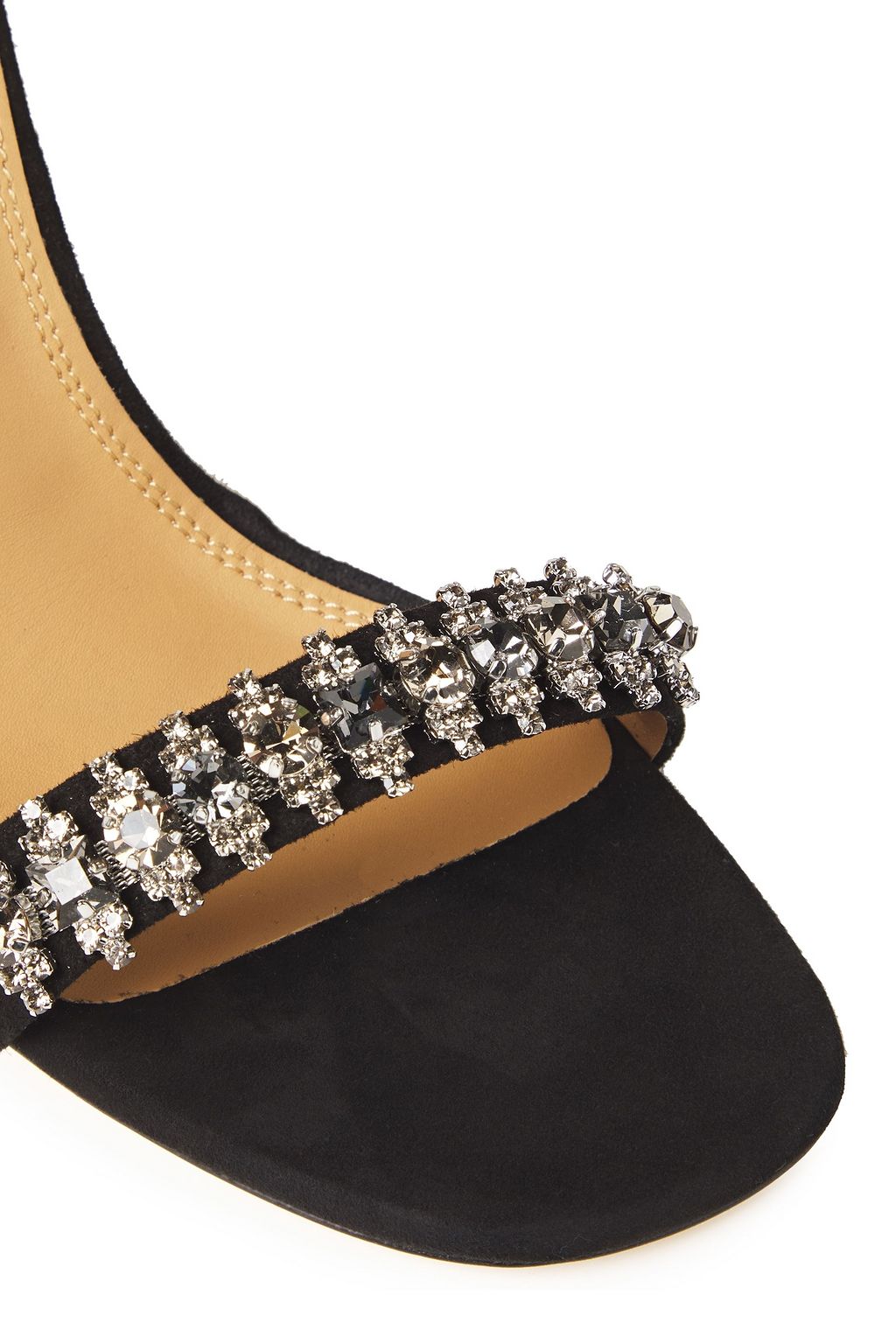 TORY BURCH Crystal-embellished suede sandals