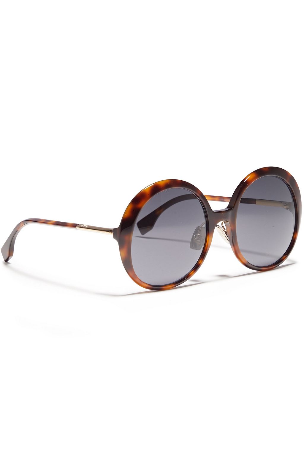 FENDI Round-frame tortoiseshell acetate sunglasses