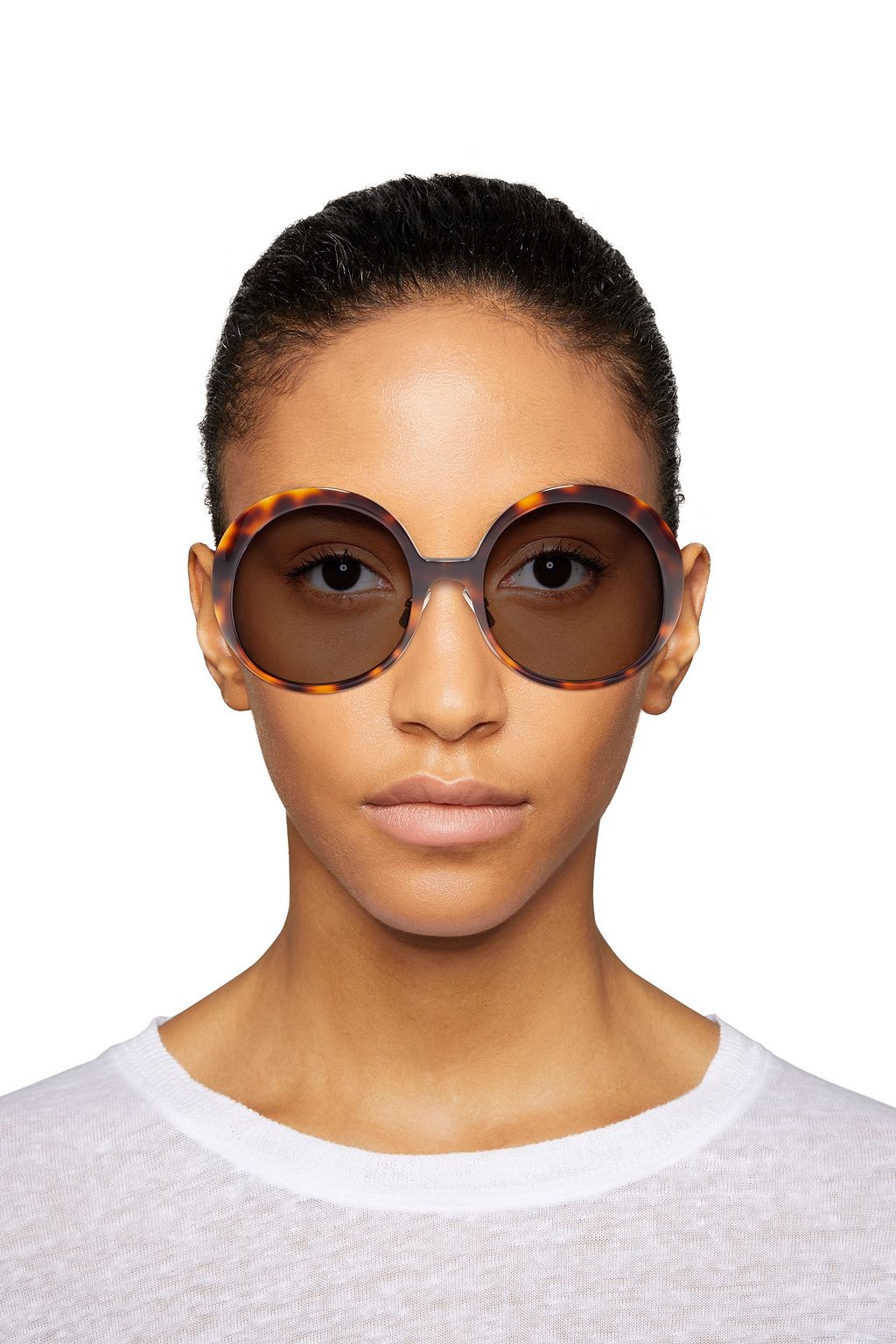 FENDI Round-frame tortoiseshell acetate sunglasses
