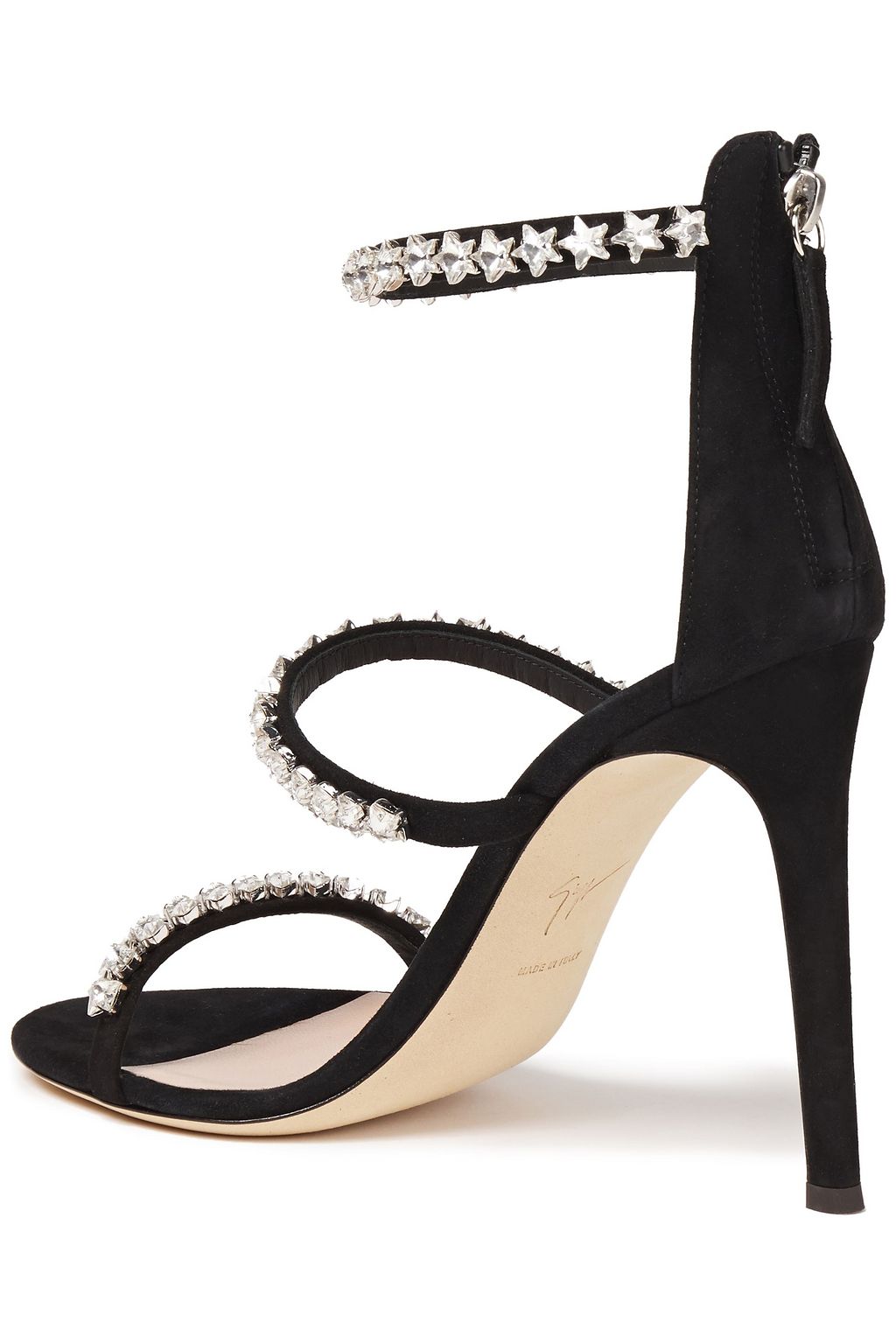 GIUSEPPE ZANOTTI Harmony Cometa crystal-embellished suede sandals