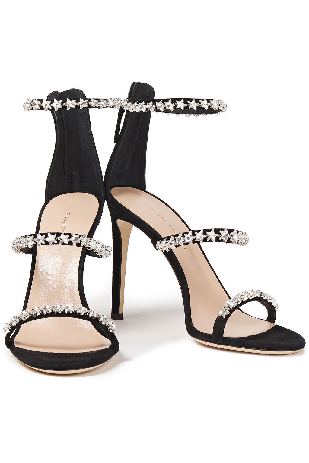 GIUSEPPE ZANOTTI Harmony Cometa crystal-embellished suede sandals