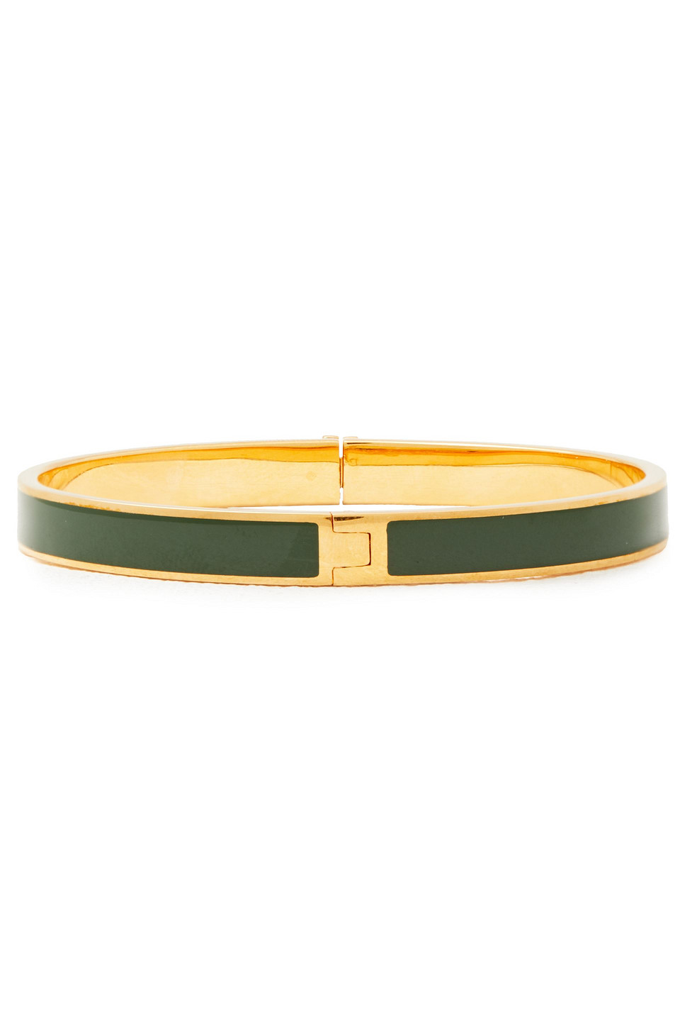 Tory Burch Kira Goldtone Enamel Bangle In Gray ModeSens