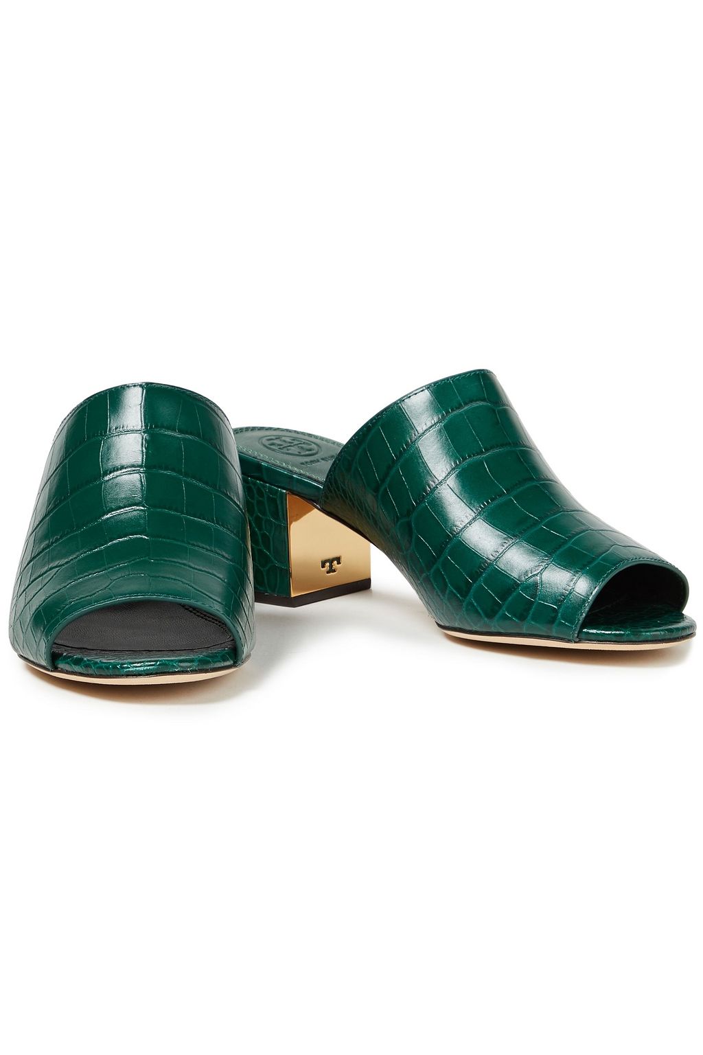 TORY BURCH Martine croc-effect leather mules